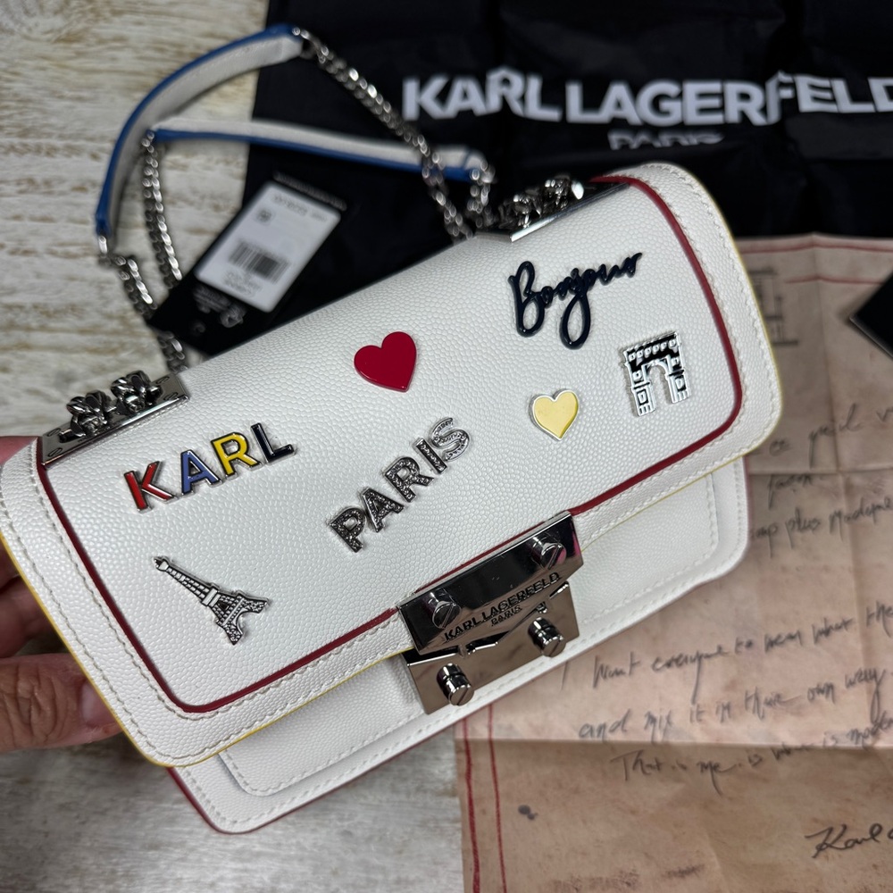 Bag Karl Lagerfeld Women Corinne Small Shoulder white